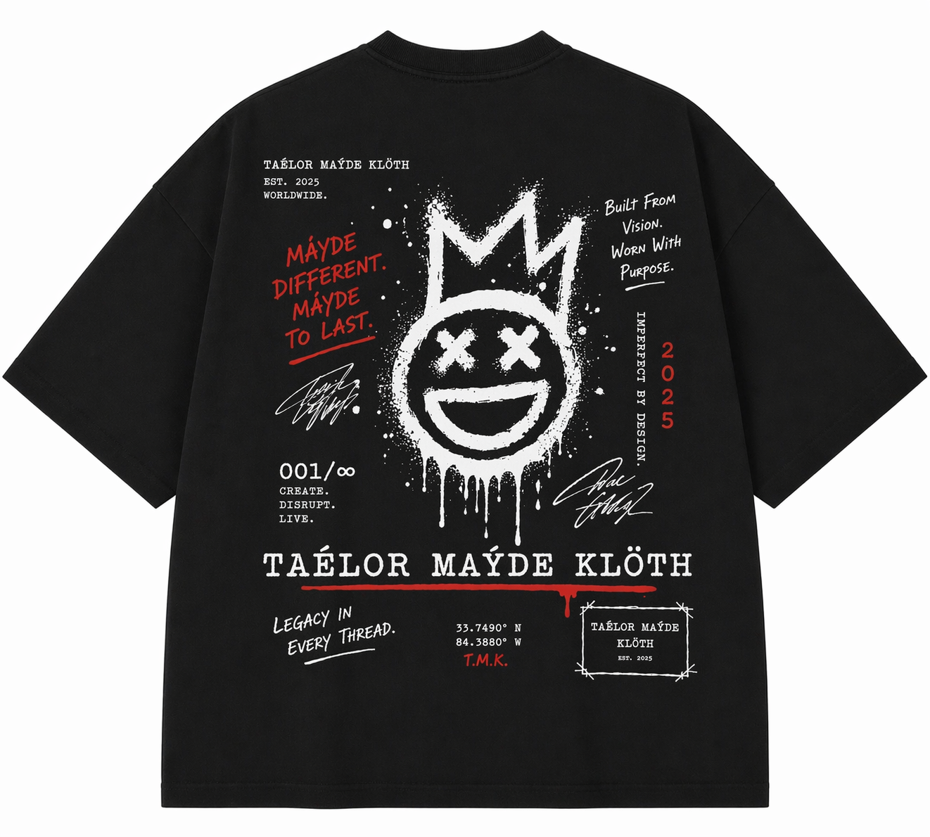 001/∞ Black Crown Logo Tee