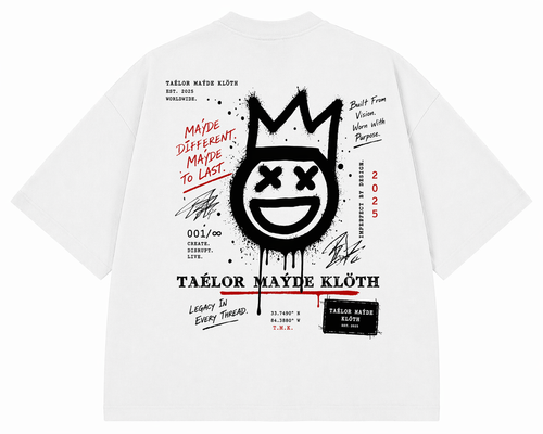 001/∞ White Crown Logo Tee